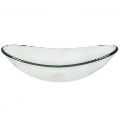 Novatto Chiaro Oval Slipper Glass Vessel Sink in Clear -Bathroom Sinks Sales clear novatto vessel sinks tis 324c 4f 1000