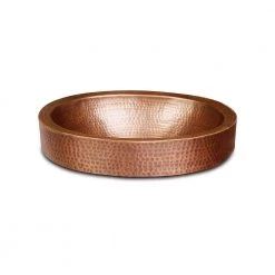 Monarch Abode 17 in. Hand Hammered Skirted Vessel Bathroom Sink in Pure Copper 17 Monarch Abode 17 in. Hand Hammered Skirted Vessel Bathroom Sink in Pure Copper -Bathroom Sinks Sales copper monarch abode vessel sinks 17004 76 1000