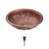 MR Direct Top-Mount Bathroom Sink in Copper with Grid Drain in Antique Bronze 2 MR Direct Top-Mount Bathroom Sink in Copper with Grid Drain in Antique Bronze -Bathroom Sinks Sales copper mr direct drop in bathroom sinks 921 gd abr 64 1000
