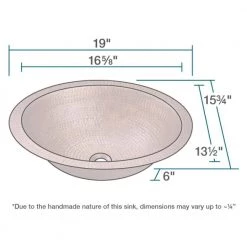 MR Direct Dual-Mount Bathroom Sink in Copper with Grid Drain in Antique Bronze -Bathroom Sinks Sales copper mr direct undermount bathroom sinks 910 gd abr 40 1000