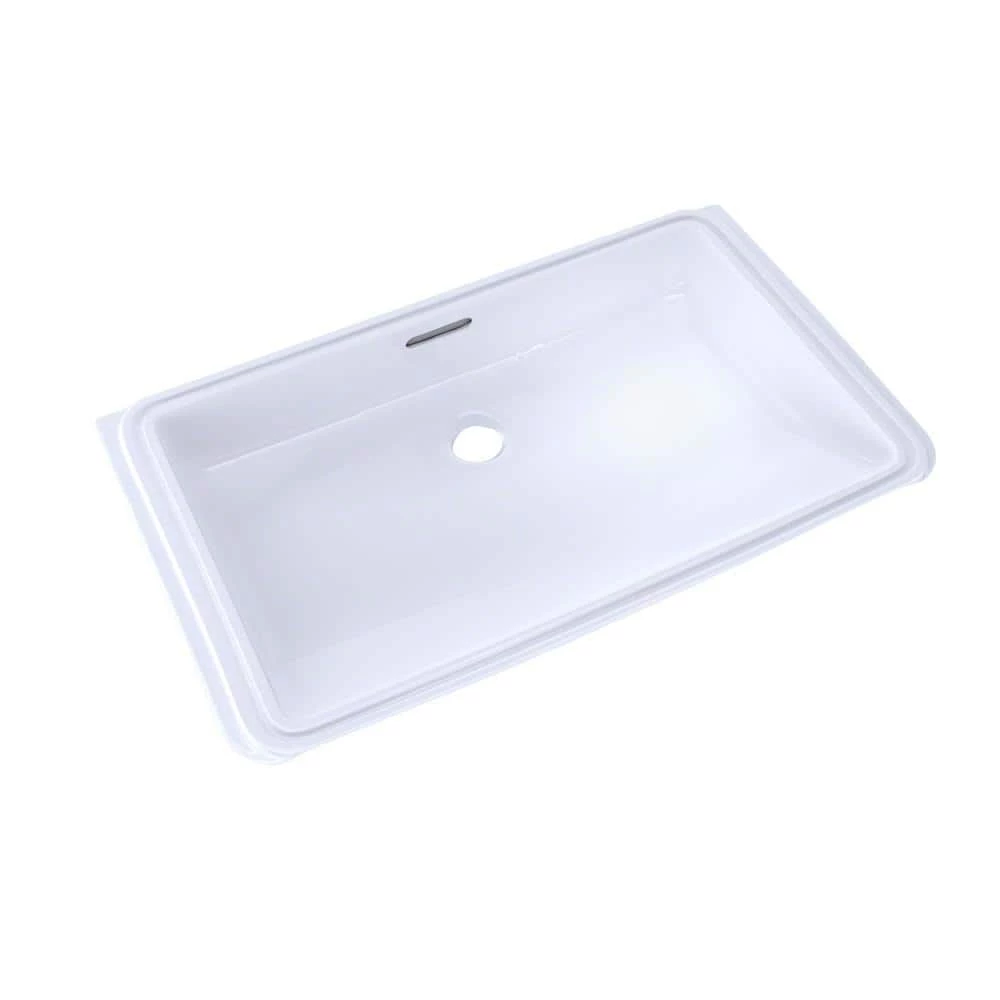 TOTO 21 in. Rectangular Undermount Bathroom Sink with CeFiONtect in Cotton White 3 TOTO 21 in. Rectangular Undermount Bathroom Sink with CeFiONtect in Cotton White