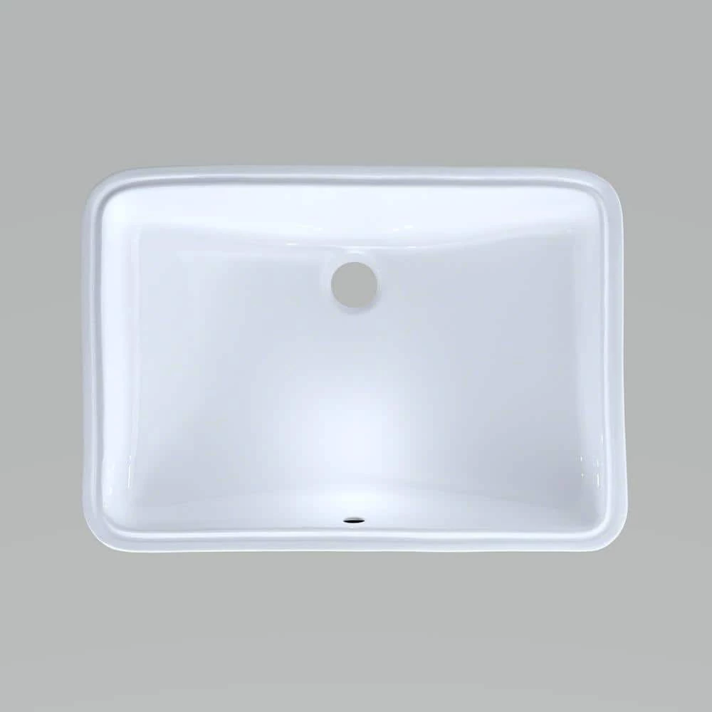 TOTO 21 in. Undermount Bathroom Sink with CeFiONtect in Cotton White 4 TOTO 21 in. Undermount Bathroom Sink with CeFiONtect in Cotton White - Image 2