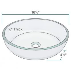 Rene Glass Vessel Sink in Crystal with R9-7007 Faucet and Pop-Up Drain in Brushed Nickel 18 Rene Glass Vessel Sink in Crystal with R9-7007 Faucet and Pop-Up Drain in Brushed Nickel -Bathroom Sinks Sales crystal rene vessel sinks r5 5024 r9 7007 bn c3 1000