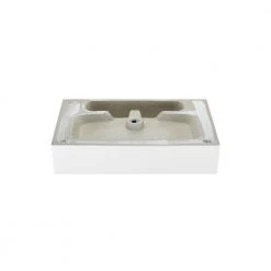 Swiss Madison Claire 24 in. Ceramic Console Sink Basin and Legs Combo in Glossy White Basin with Matte White Legs -Bathroom Sinks Sales glossy white swiss madison console sinks sm cs741 1f 1000