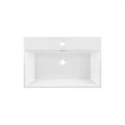 Swiss Madison Claire 24 in. Ceramic Console Sink Basin and Legs Combo in Glossy White Basin with Matte White Legs -Bathroom Sinks Sales glossy white swiss madison console sinks sm cs741 4f 1000