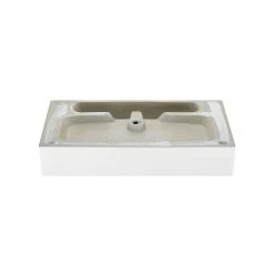 Swiss Madison Claire 30 in. Ceramic Console Sink Basin and Leg Combo in Glossy White Basin with Matte White Legs -Bathroom Sinks Sales glossy white swiss madison console sinks sm cs742 1f 1000