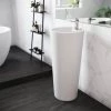 Swiss Madison Monaco Circular Basin Pedestal Sink in Glossy White -Bathroom Sinks Sales glossy white swiss madison pedestal sinks sm ps307 64 1000