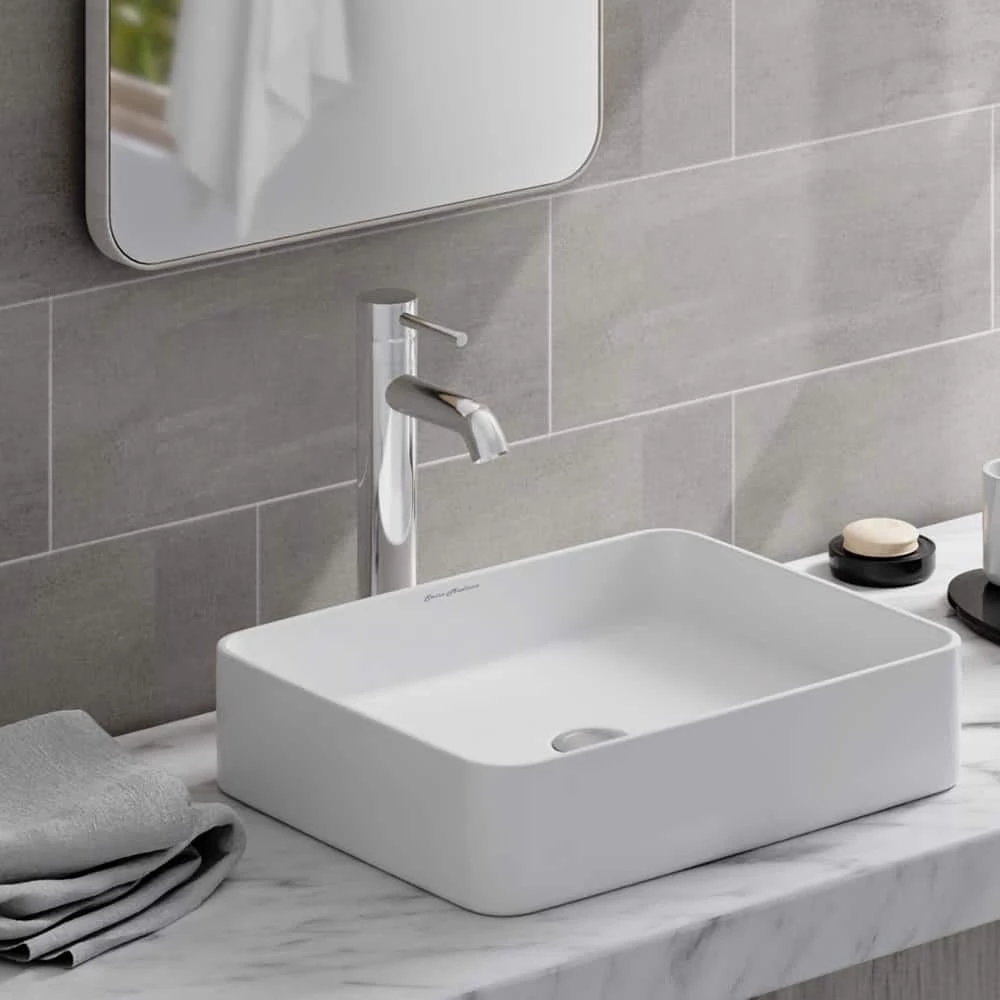 Swiss Madison Concorde 19 in. Rectangle Ceramic Vessel Sink in White 3 Swiss Madison Concorde 19 in. Rectangle Ceramic Vessel Sink in White