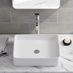 Swiss Madison Concorde 19 in. Rectangle Ceramic Vessel Sink in White 14 Swiss Madison Concorde 19 in. Rectangle Ceramic Vessel Sink in White -Bathroom Sinks Sales glossy white swiss madison vessel sinks sm vs201 e1 1000