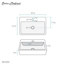 Swiss Madison Claire Vessel Sink in Glossy White 27 Swiss Madison Claire Vessel Sink in Glossy White -Bathroom Sinks Sales glossy white swiss madison vessel sinks sm vs203 76 1000