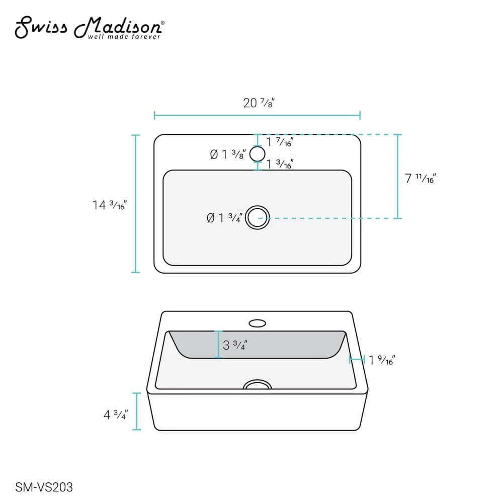Swiss Madison Claire Vessel Sink in Glossy White 15 Swiss Madison Claire Vessel Sink in Glossy White - Image 13