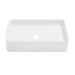 Swiss Madison Concorde 24 in. Rectangle Ceramic Vessel Sink -Bathroom Sinks Sales glossy white swiss madison vessel sinks sm vs231 40 1000