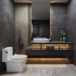 Swiss Madison Concorde 24 in. Rectangle Ceramic Vessel Sink -Bathroom Sinks Sales glossy white swiss madison vessel sinks sm vs231 77 1000