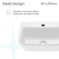 Swiss Madison St. Tropez Wall Mount Sink in White 24 Swiss Madison St. Tropez Wall Mount Sink in White -Bathroom Sinks Sales glossy white swiss madison wall mount sinks sm ws320 1f 1000