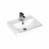 WS Bath Collections Neo Wall Mount Bathroom Sink in Glossy White with 1-Faucet Hole -Bathroom Sinks Sales glossy white ws bath collections wall mount sinks neo 45 01 wg 64 1000