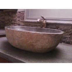 Eden Bath Natural Galet Nobu Boulder Sink with Thin Lip 15 Eden Bath Natural Galet Nobu Boulder Sink with Thin Lip -Bathroom Sinks Sales gray eden bath vessel sinks eb s019gn p 31 1000