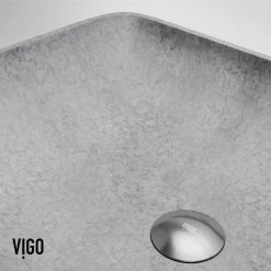 VIGO Concreto Stone 22 in. Concrete Rectangular Vessel Bathroom Sink in Gray 22 VIGO Concreto Stone 22 in. Concrete Rectangular Vessel Bathroom Sink in Gray -Bathroom Sinks Sales gray vigo vessel sinks vg04056 76 1000