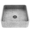 VIGO Concreto Stone Concrete Square Vessel Bathroom Sink in Gray