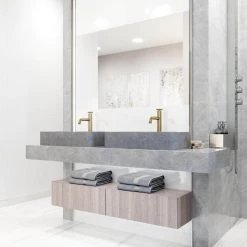 VIGO Concreto Stone 24 in. Concrete Rectangular Vessel Bathroom Sink in Gray 17 VIGO Concreto Stone 24 in. Concrete Rectangular Vessel Bathroom Sink in Gray -Bathroom Sinks Sales gray vigo vessel sinks vg04060 44 1000