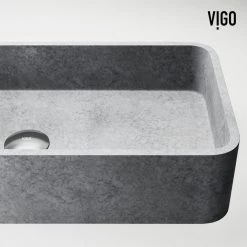 VIGO Concreto Stone 24 in. Concrete Rectangular Vessel Bathroom Sink in Gray 14 VIGO Concreto Stone 24 in. Concrete Rectangular Vessel Bathroom Sink in Gray -Bathroom Sinks Sales gray vigo vessel sinks vg04060 a0 1000