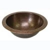 Barclay Products Self-Rimming Round Bathroom Sink in Hammered Antique Copper 2 Barclay Products Self-Rimming Round Bathroom Sink in Hammered Antique Copper -Bathroom Sinks Sales hammered antique copper barclay products drop in bathroom sinks 6733 ac 64 1000