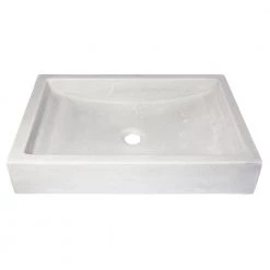 Eden Bath 22 in. Shallow Wave Concrete Rectangular Vessel Sink in Light Gray -Bathroom Sinks Sales light gray eden bath vessel sinks eb n008lg 44 1000