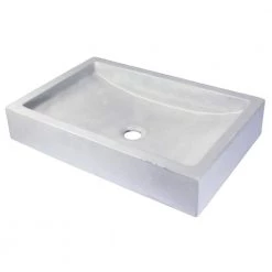Eden Bath 22 in. Shallow Wave Concrete Rectangular Vessel Sink in Light Gray -Bathroom Sinks Sales light gray eden bath vessel sinks eb n008lg c3 1000