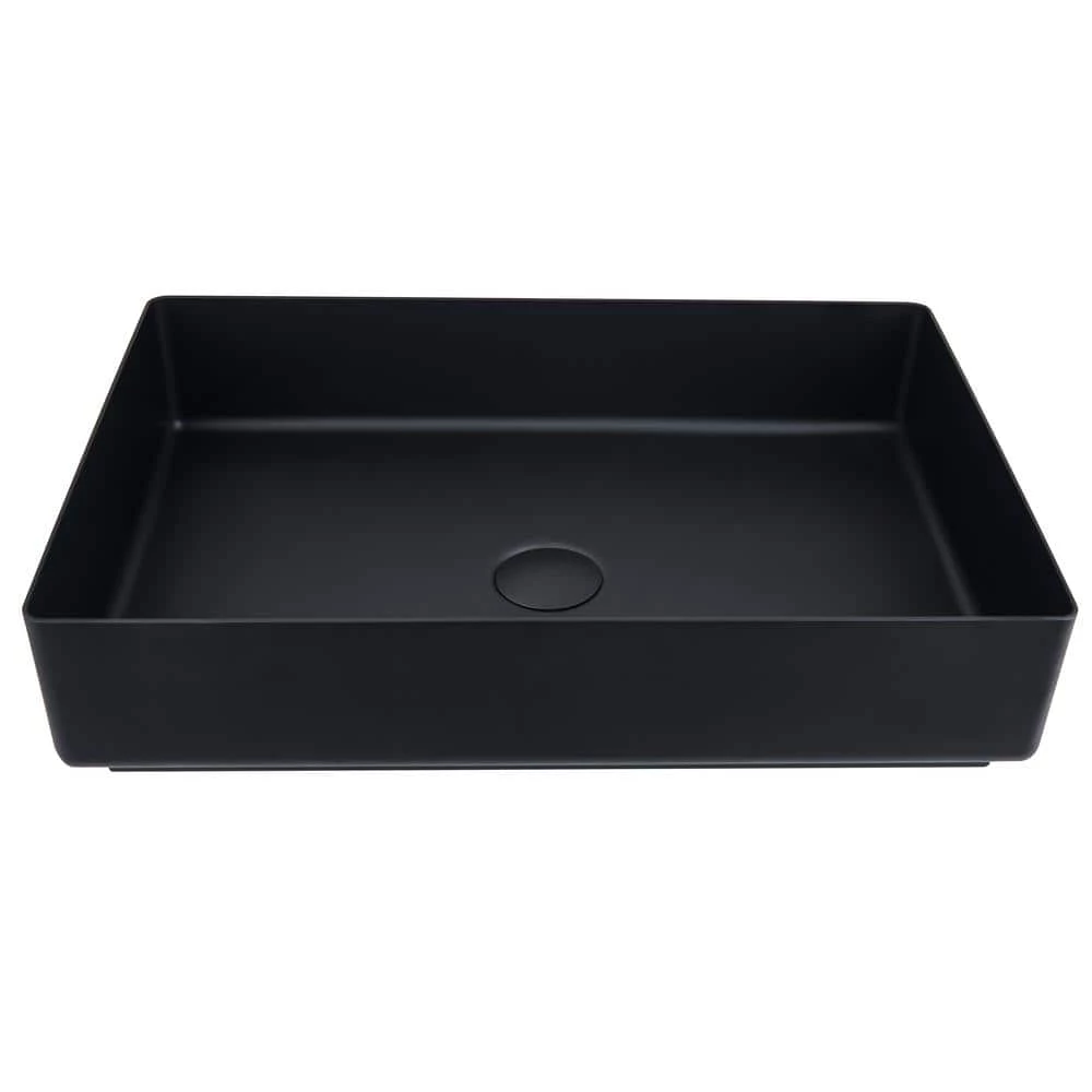 AKDY 20.6 in. W x 13.5 in. L Stainless Steel Vessel Sink with High Arc Faucet and Pop-Up Drain in Matte Black 4 AKDY 20.6 in. W x 13.5 in. L Stainless Steel Vessel Sink with High Arc Faucet and Pop-Up Drain in Matte Black - Image 2