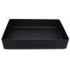 AKDY 20.6 in W x 13.5 in L Stainless Steel Bathroom Vessel Sink with Pop-Up Drain in Matte Black -Bathroom Sinks Sales matte black akdy vessel sinks bs003 5 sd 64 1000