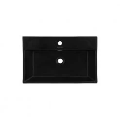 Swiss Madison Claire 24 in. Ceramic Matte Black Console Sink Basin Black Legs -Bathroom Sinks Sales matte black swiss madison console sinks sm cs781 40 1000