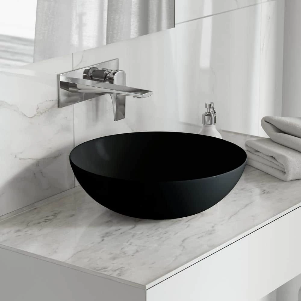 Swiss Madison Classe Vessel Sink in Matte Black 3 Swiss Madison Classe Vessel Sink in Matte Black