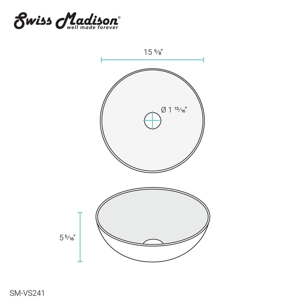 Swiss Madison Classe Vessel Sink in Matte Black 14 Swiss Madison Classe Vessel Sink in Matte Black - Image 12