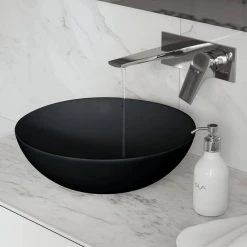 Swiss Madison Classe Vessel Sink in Matte Black 20 Swiss Madison Classe Vessel Sink in Matte Black -Bathroom Sinks Sales matte black swiss madison vessel sinks sm vs241 77 1000