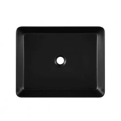 Swiss Madison Concorde Matte Black Ceramic Rectangle Vessel Sink -Bathroom Sinks Sales matte black swiss madison vessel sinks sm vs242mb 1d 1000