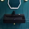 Swiss Madison Claire 29.75 in. Rectangle Wall Mount Bathroom Sink in Matte Black -Bathroom Sinks Sales matte black swiss madison wall mount sinks sm ws333mb 64 1000