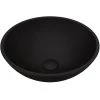 VIGO Matte Shell Cavalli Glass Round Vessel Bathroom Sink in Black 1 VIGO Matte Shell Cavalli Glass Round Vessel Bathroom Sink in Black -Bathroom Sinks Sales matte black vigo vessel sinks vg07111 64 1000