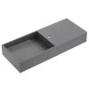 SERENE VALLEY 32 in. Wall-Mount or Countertop Bathroom Hidden Drain with Side Faucet Hole in Matte Gray -Bathroom Sinks Sales matte gray wall mount sinks svws613 32gr 64 1000