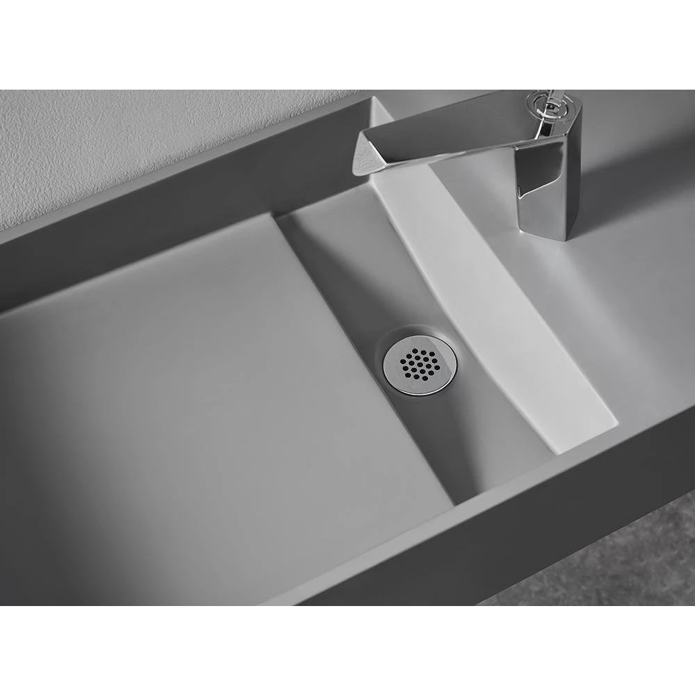 SERENE VALLEY 32 in. Wall-Mount or Countertop Bathroom Hidden Drain with Side Faucet Hole in Matte Gray 10 SERENE VALLEY 32 in. Wall-Mount or Countertop Bathroom Hidden Drain with Side Faucet Hole in Matte Gray - Image 8