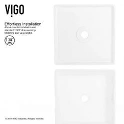 VIGO Matte Stone Dianthus Composite Square Vessel Bathroom Sink in White 16 VIGO Matte Stone Dianthus Composite Square Vessel Bathroom Sink in White -Bathroom Sinks Sales matte stone vigo vessel sinks vg04001 1d 1000