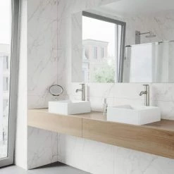 VIGO Matte Stone Dianthus Composite Square Vessel Bathroom Sink in White 14 VIGO Matte Stone Dianthus Composite Square Vessel Bathroom Sink in White -Bathroom Sinks Sales matte stone vigo vessel sinks vg04001 40 1000