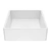 VIGO Matte Stone Dianthus Composite Square Vessel Bathroom Sink in White