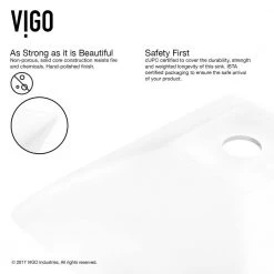 VIGO Matte Stone Hibiscus Composite Square Vessel Bathroom Sink in White -Bathroom Sinks Sales matte stone vigo vessel sinks vg04004 66 1000