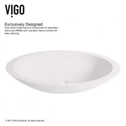 VIGO Matte Stone Wisteria Composite Oval Vessel Bathroom Sink in White 18 VIGO Matte Stone Wisteria Composite Oval Vessel Bathroom Sink in White -Bathroom Sinks Sales matte stone vigo vessel sinks vg04011 77 1000