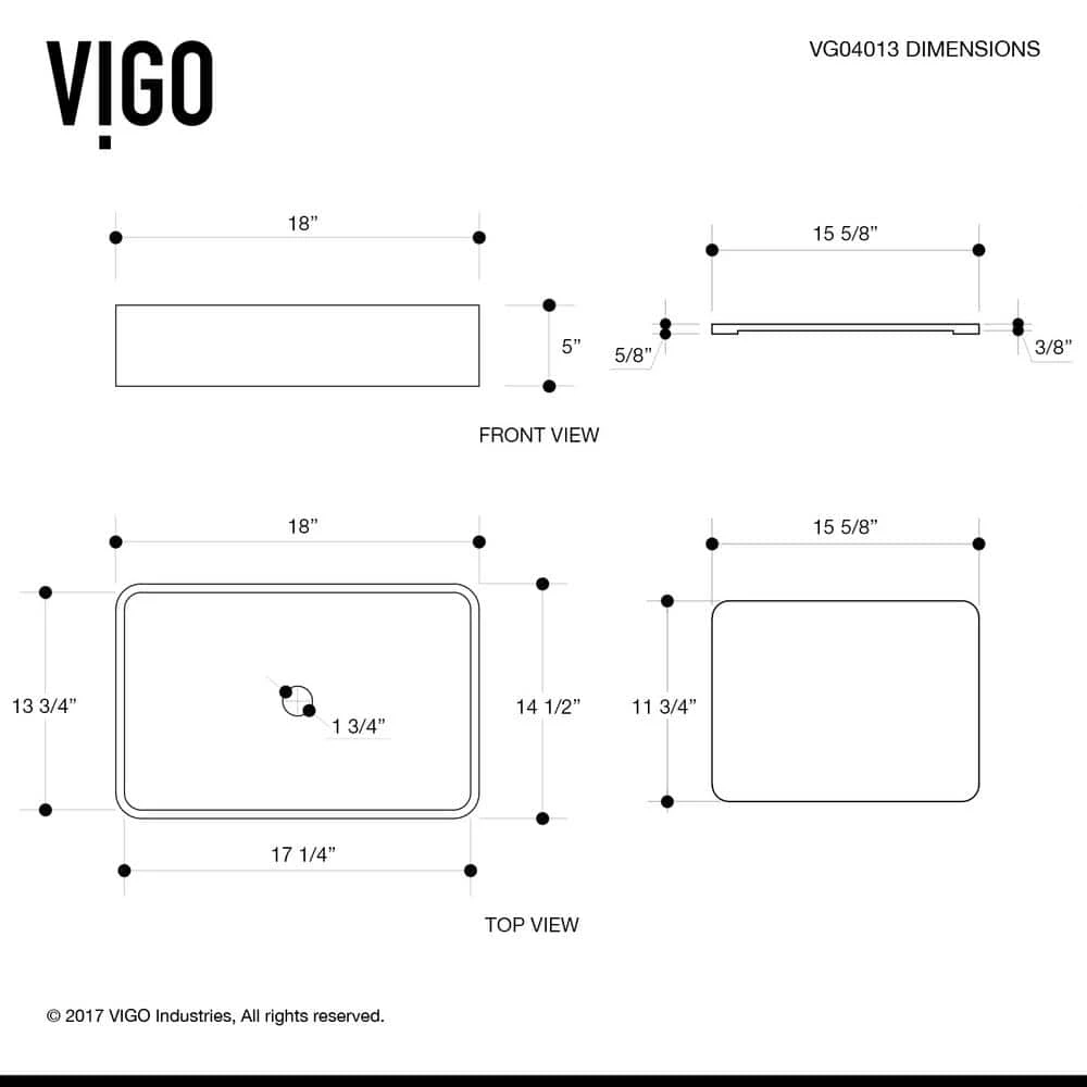 VIGO Matte Stone Jasmine Composite Rectangular Vessel Bathroom Sink in White 12 VIGO Matte Stone Jasmine Composite Rectangular Vessel Bathroom Sink in White - Image 10