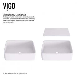 VIGO Matte Stone Jasmine Composite Rectangular Vessel Bathroom Sink in White 18 VIGO Matte Stone Jasmine Composite Rectangular Vessel Bathroom Sink in White -Bathroom Sinks Sales matte stone vigo vessel sinks vg04013 77 1000