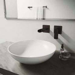 VIGO Matte Stone Lotus Composite Round Vessel Bathroom Sink in White 15 VIGO Matte Stone Lotus Composite Round Vessel Bathroom Sink in White -Bathroom Sinks Sales matte stone vigo vessel sinks vg04015 1d 1000