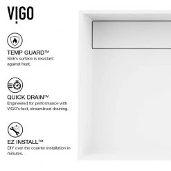 VIGO Matte Stone Montauk Composite Grand Rectangular Vessel Bathroom Sink in White -Bathroom Sinks Sales matte stone vigo vessel sinks vg04026 77 1000