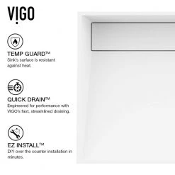 VIGO Matte Stone Starr Composite Grand Rectangular Vessel Bathroom Sink in White -Bathroom Sinks Sales matte stone vigo vessel sinks vg04028 77 1000