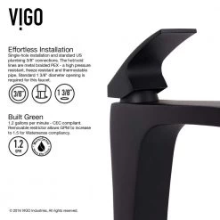 VIGO Matte Stone Dianthus Composite Square Vessel Bathroom Sink in White with Faucet and Pop-Up Drain in Matte Black -Bathroom Sinks Sales matte stone vigo vessel sinks vgt1092mb 44 1000