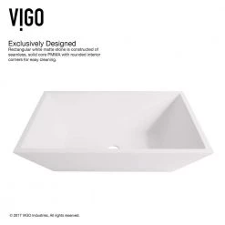 VIGO Matte Stone Vinca Composite Rectangular Vessel Bathroom Sink in White with Faucet and Pop-Up Drain in Antique Bronze 20 VIGO Matte Stone Vinca Composite Rectangular Vessel Bathroom Sink in White with Faucet and Pop-Up Drain in Antique Bronze -Bathroom Sinks Sales matte stone vigo vessel sinks vgt1211 66 1000